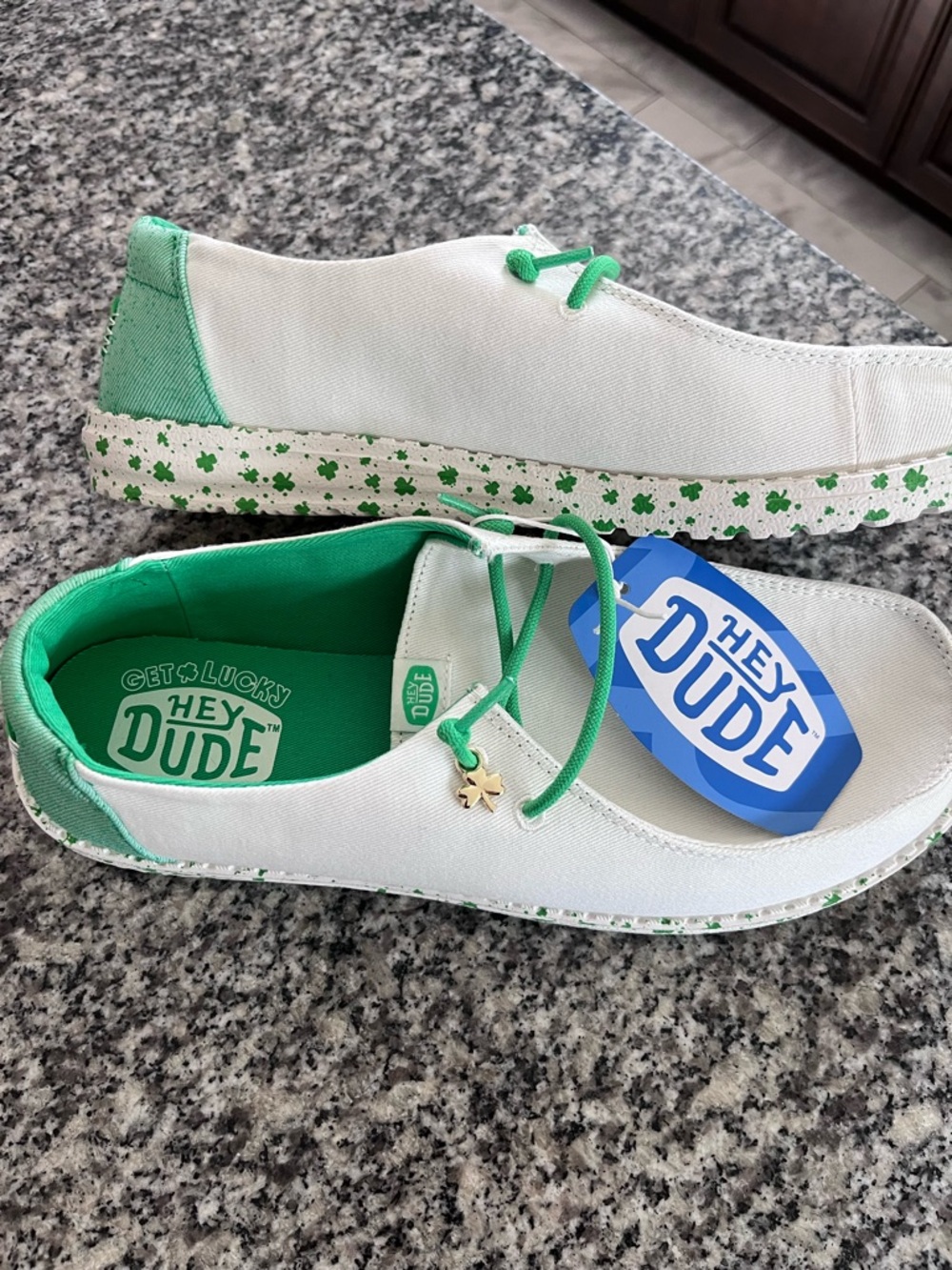 Hey Dude Wendy Shamrock Charm BRAND NEW Lightweight Casual Slip On Shoes W12 M10